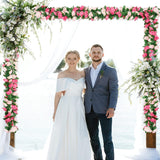 9 Pack 72 Ft Artificial Flower Garland, Fake Pink Roses Vines Silk Flowers Faux Plastic Outdoor Hanging Floral Ivy Garland Decorations For Wedding Arch Bedroom Home Wall Backdrop Room Decor