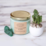 Cactus Flower & Jade Large Scented Soy Candle - Forever Spring Fragrance - Sweet Clean Floral Candle Gift For Women