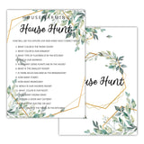 Housewarming Party Games, House Hunt, Greenery New Home, New House, New Homeowner Party Games Cards, 30 Sheets Each Pack