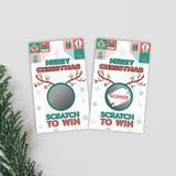 Christmas Scratch Off Game Cards, Christmas Party Game Cards, Festive Holiday Raffle Ticket For Prizes Adults Groups, Xmax Countdown Activities - 40 Pack(Ggk-012)