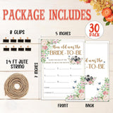 Bridal Shower Games, Floral Wedding Photo Games Card, Bridal Shower Bachelorette Engagement Party Ideas Supplies Decorations, How Old Was The Bride-To-Be Game Cards For Guest, 30 Pack -07