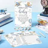 321 Airplane Baby Shower Decorations Games Supplies Little Explorer Landing Soon Baby Shower Games Don'T Say Sign For Airplane Plane Theme Gender Reveal 1St Birthday Party Decorations Supplies