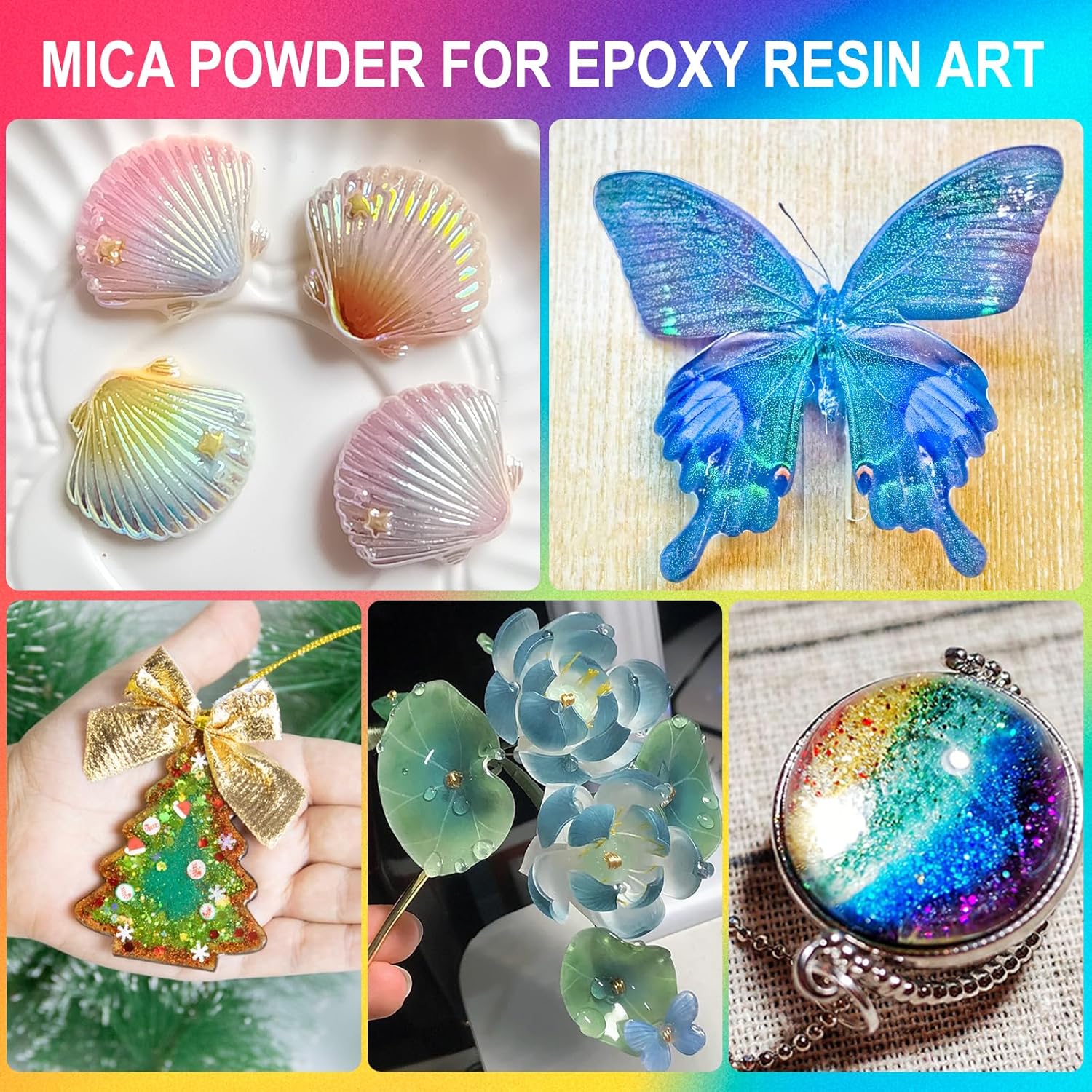 Metallic Pigment Powder For Epoxy Resin, Silver Metallic Powder, Fine Real Mica Metal Dye For Painting Arts, Polymer Clay, Tray, Countertops (Silver, 4 Ounce)