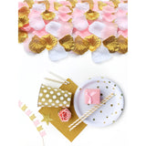 1200Pcs Mixed Pink Gold White Wedding Flower Centerpieces Artificial Flower Table Confetti Scatters Flower Girl Basket Filler Aisle Decor Favor