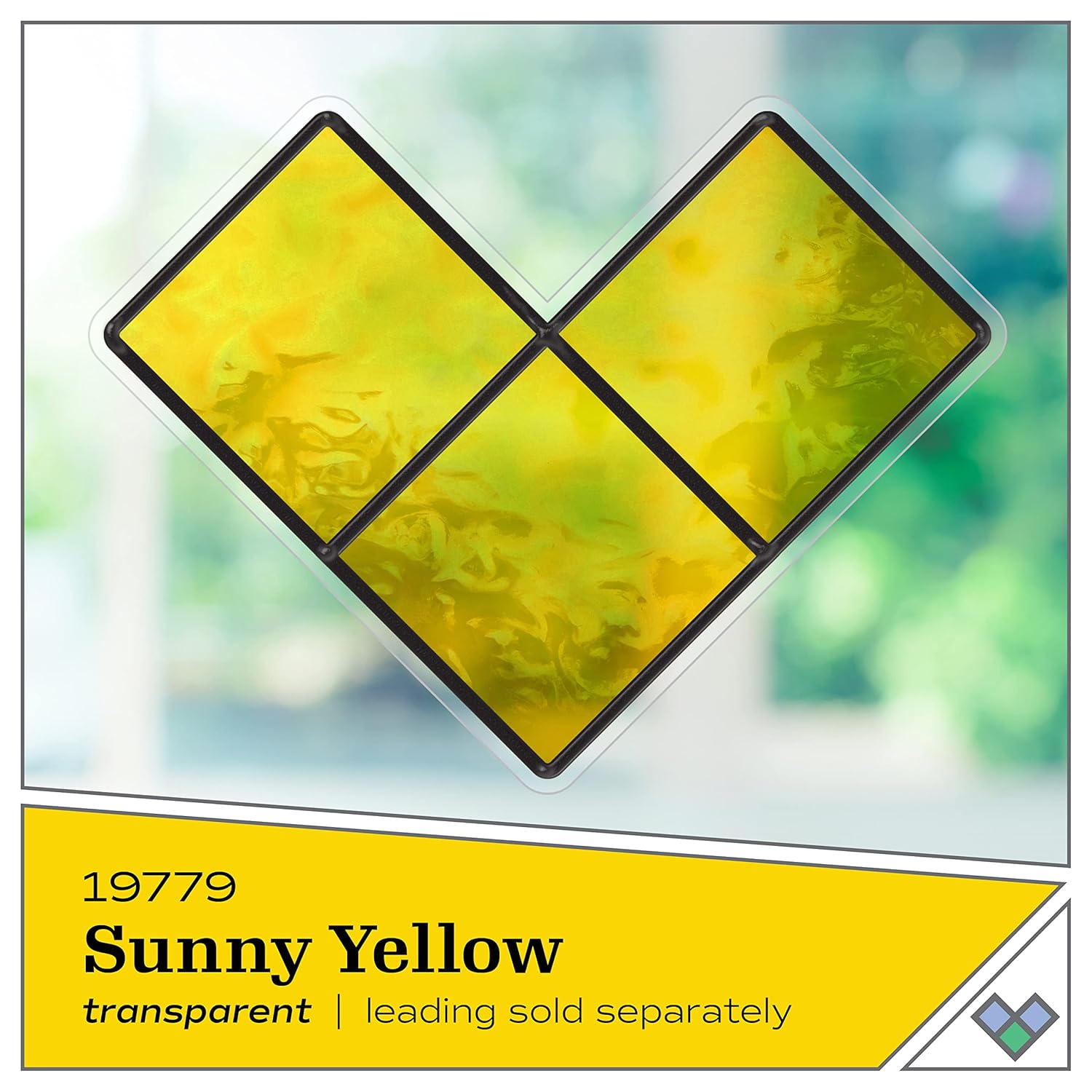 Gallery Glass, Sunny Yellow Stained Glass 2 fl oz Brilliant Smooth Finish Paint, Perfect for Easy to Apply DIY Arts and Crafts, 19779, 1 Count (Pack of 2)