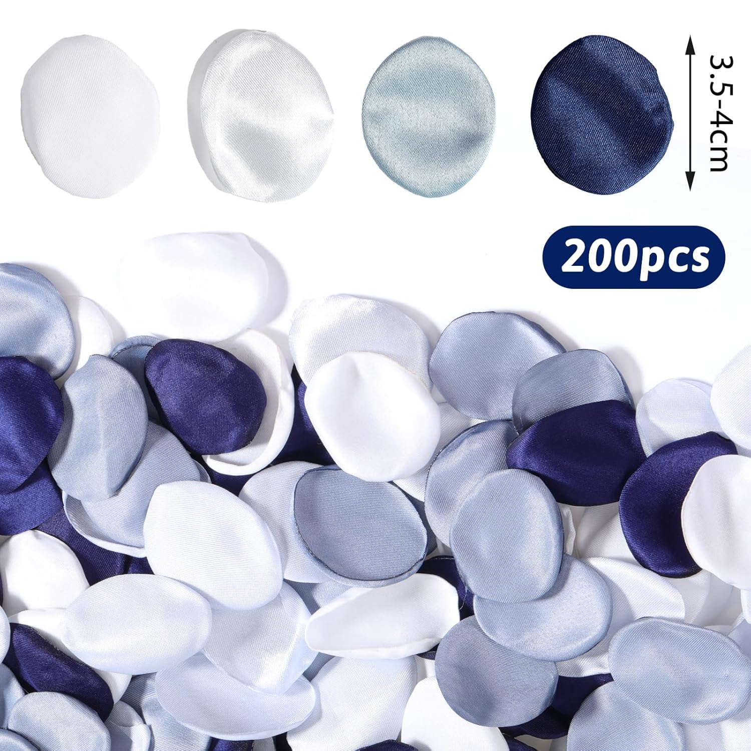 200Pcs Silk Rose Petals For Weddings, Dusty Blue Flower Silk Petals Flower Girl Scatter Petal For Wedding Aisle Scatter, Aisle Table Centerpieces, Romantic Night Home Decor