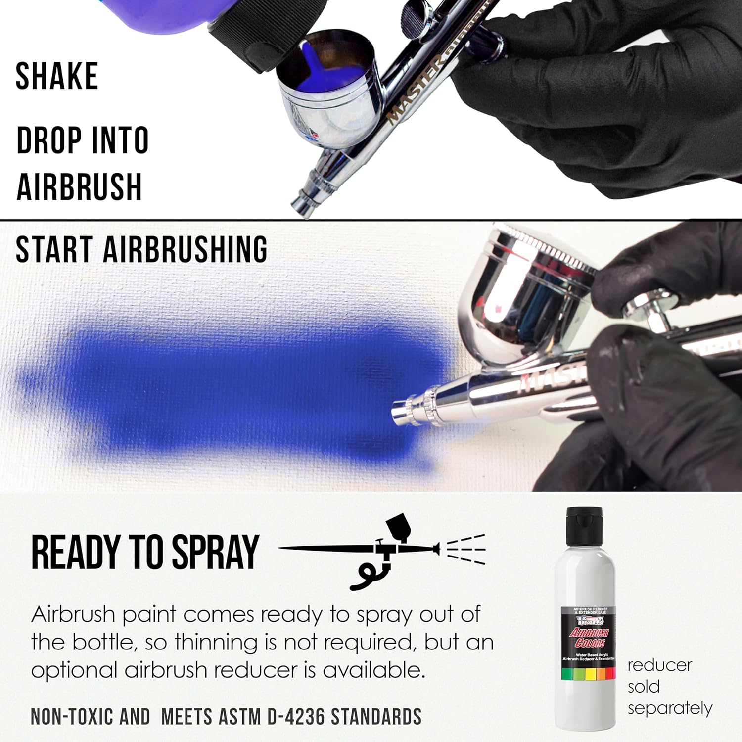 Pearlized White Pearl Acrylic Special Effects Airbrush Paint - 8Oz Ready To Spray Air Brush Paint For Nails, Models, Fabric - Water-Based Air Brush Painting