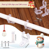 120Pcs 1/2 Inch Led Rope Light Clips Holder With 240 Pcs Screws Outdoor Gutter Clips Clear Light Clips For Christmas Led Light Wall Mount And Bar Mount