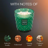 Noble Fir Garland, 3 Wick Hearth Candle, 38 Oz, 80 Hour Burn Time, Coconut Wax Blend, Christmas Scented Candles For Home, Handcrafted In The Usa
