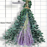 110 Pcs Mix Dried Eucalyptus Stems & Lavender Bundle For Shower, 17" Natural Real Preserved Eucalyptus Leaves Greenery, Lavender For Hanging Shower Plants, Flower Arrangements, Vase Decor