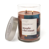 Lidded Maple Chestnut Scented Candle, Extra Large Jar