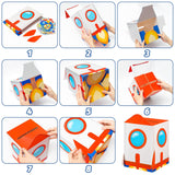 40Pcs Valentine'S Day Boxes For Kids And Mailbox For Classroom Exchange, Valentines Outer Space Cards For Boys Girls, Valentines Gift Cards For Party Favor (1 Mailbox And 39 Greeting Cards)
