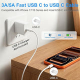 2 Pack 10FT 240W USB C to USB C Cable Fast Charging Cord for iPhone 17 16 15 MacBook iPad