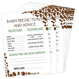 Baby Shower Games - Prediction And Advice Game For 30 Guests With Cards, Gender Reveal Game, Cowboy Baby Shower Supplies (25)
