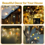 Led Indoor String Lights Baterry Powered 15 Leds String Lights With 14 Dried Flower Discs Fairy Lights For Christmas Bed
