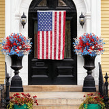 24 Pcs Red Blue White Artificial Flowers Patriotic Table Centerpieces Decoration Fake Babys Breath Picks Stems Floral Arrangement For 4Th Of July Veterans Independence Memorial Day Home Outdoor
