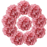 Dusty Rose Hydrangea Silk Flowers Heads Pack Of 10 Dusty Rose Fullness Hydrangea Flowers Artificial With Stems For Wedding Home Party Shop Baby Shower Decoration