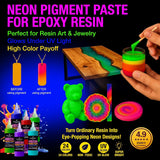 Neon Pigment Paste For Epoxy Resin – 36 Ultra-Bright Colors (15G) | Mica Powder Paste Dye – High-Gloss, Easy Mix For Uv Resin, Epoxy Art & Deep Pour Projects