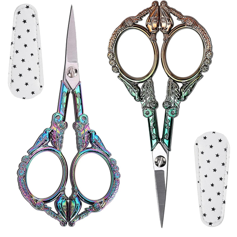 Small Embroidery Scissors With Cover -Cute And Comfortable Handles Wit