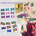 Pet Tag Resin Molds Silicone, Cat Dog Tag Molds For Epoxy Resin & Uv Resina, Bone Shape Resina Keychain Molds With 10Pcs Key Ring & 10Pcs Jump Ring, Diy Keychain Pendant Charm Crafts