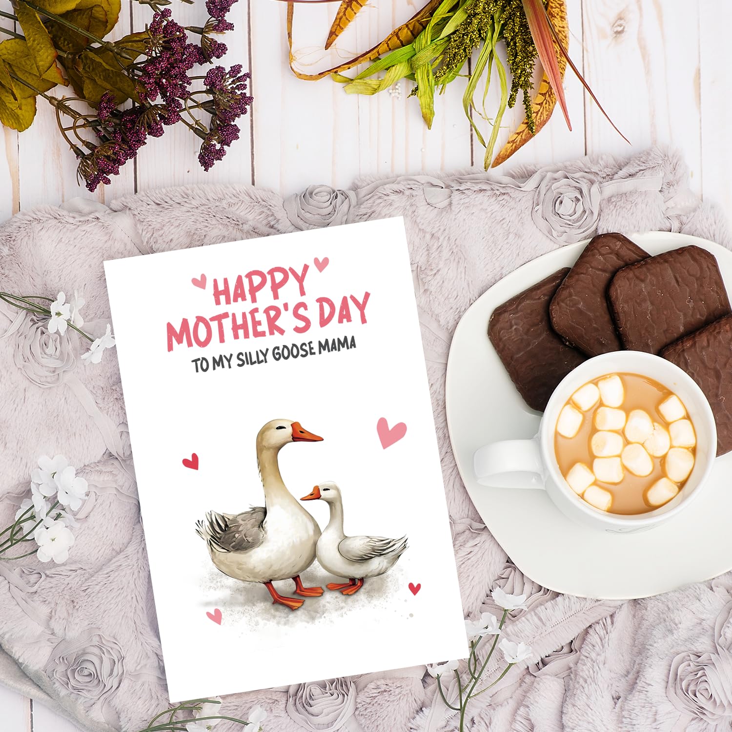 Funny Goose Mother'S Day Cards For Mom Stepmom Grandma Her, Humorous Happy Mothers Day Cards From Son Daughter Kids, Ideal Gift For Mother Grandmather Stepmother