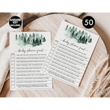 50 Baby Shower Family Feud (50-Cards) Fun Game Activity, Gender Neutral Boy Or Girl, Baby It’S Cold Outside Winter Wonderland Forest Decorations