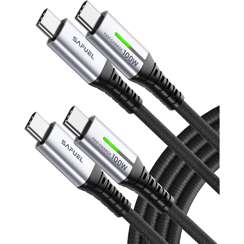 Usb C To Usb C Cable, [2-Pack 6.6Ft] 100W Pd 5A Fast Charging Type C To Type C