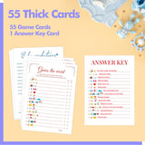 55Pcs Baby Shower Games, Predictions Cards & Guess The Phrase With Answer Keys Included Fun Baby Shower Party Games Gender Neutral For Girls Or Boys