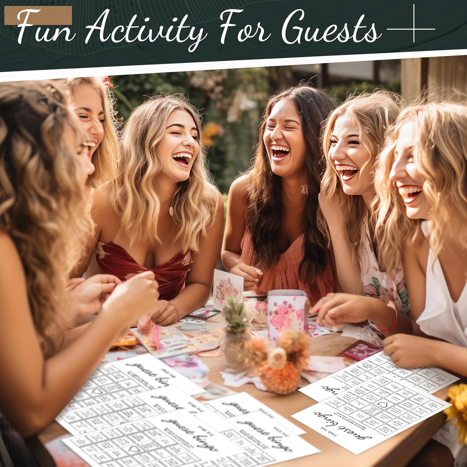 50 Pcs Bridal Shower Games Find The Guest Bingo Cards Baby Shower Games For 50 Gueset Bridal Party Favors For Bachelorette Engagement Party Wedding Decorations