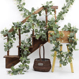 Gypsophila Artificial Eucalyptus Garland 2 Pack, 5.8Ft Faux Baby Breath Flowers Vine, Real Touch Hanging Flower Decor For Wedding Arch Party (White)
