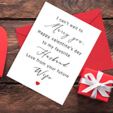 Happy Valentines Day Card For Future Husband, Romantic Valentines Card For Husband To Be, Funny Fiance Galentines Card From Fiancee, Vday Love Card For Fiance, Valentine'S Gifts For Fiance