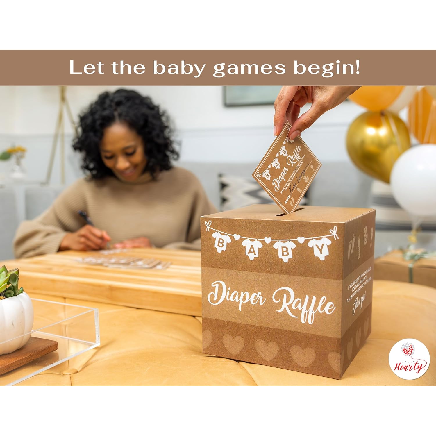 Baby Shower Games For Girl Or Boy, 50 Diaper Raffle Tickets, Diaper Raffle Ticket Cards Box, Baby Shower Decorations, Raffle Prizes, Ideas