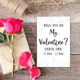 Funny Valentines Day Card For Boyfriend Girlfriend, Will You Be My Valentine Card Gift For Him Men (Check One), 8 X 5.3 In, Blank Inside, Red Envelope