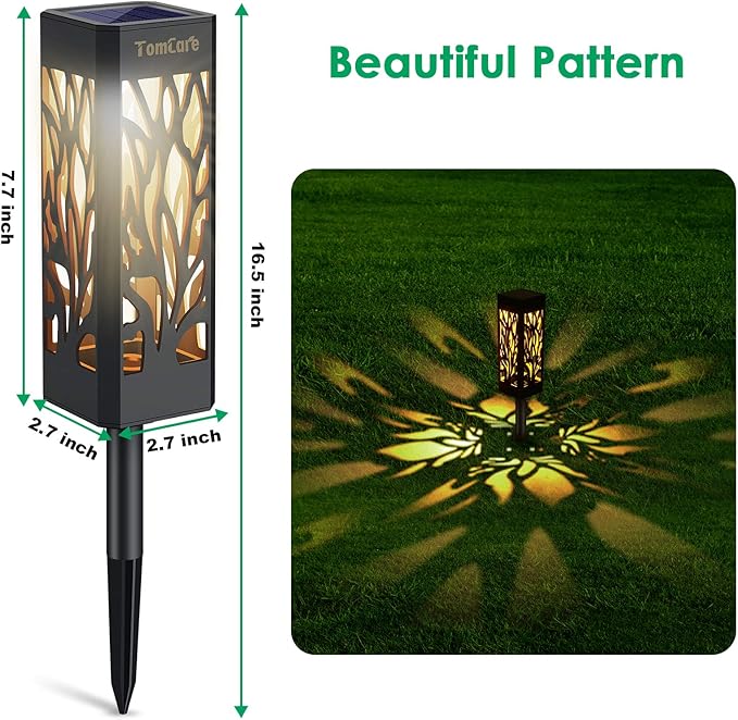 8 Pack Upgraded Bright Solar Pathway Lights Bigger Size Waterproof Garden Landscape Lights