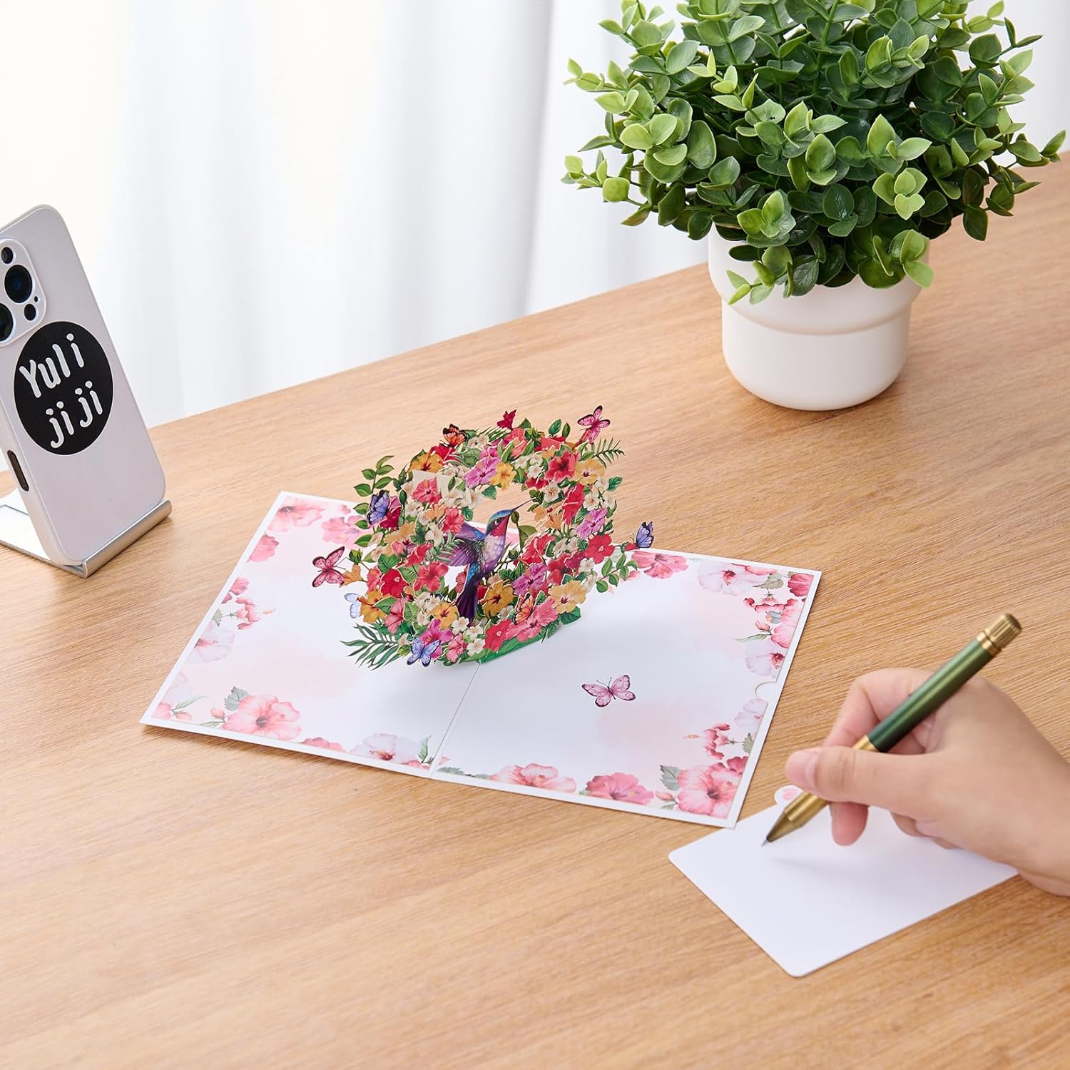 3D Pop Up Hummingbird Card With Envelope, 5X7 Inches, Mother'S Day Cards, 3D Birthday Card For Women, Mom, Wife, Daughter, Her, Sister, Girlfriend, Grandma, Ideal Gift For Valentines