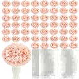 Hydrangea Artificial Flower 104 Pcs Silk Flower Heads With Stems, Blush Full Flowers Heads For Home Weddings Centerpieces Valentine'S Day Party Decor (Light Pink)