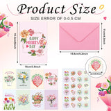 24 Sets Happy Mother'S Day Cards Floral Mom Greeting Card With Envelopes And Stickers Watercolor Heart Rose From Daughter For Party Gifts Supply