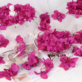 50Pcs Bougainvillea Artificial Flower Heads Hot Pink Silk Fake Flowers Bulk For Crafts Diy Wedding Corsage Cake Decor(Hot Pink)