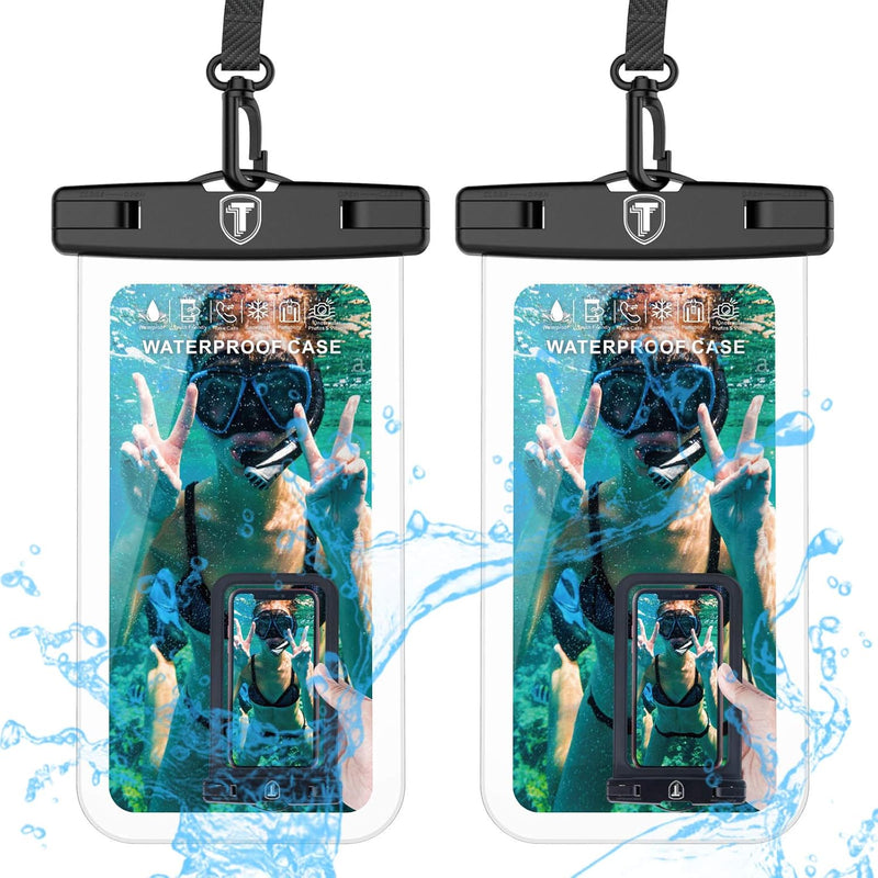 Waterproof Phone Case 2-Pack IPX8 Clear Pouch Dry Bag for Samsung Galaxy