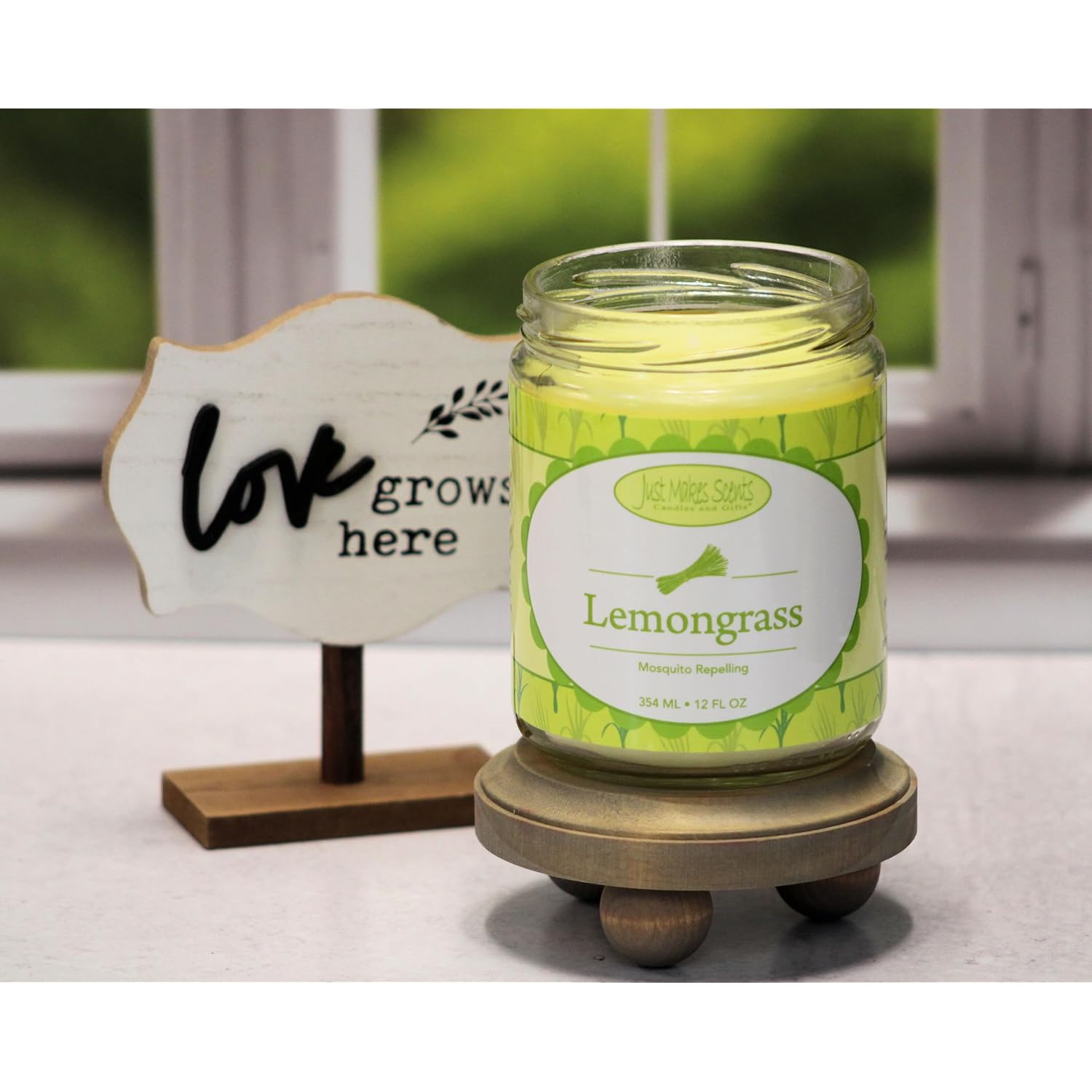 Lemongrass Scented Blended Soy Candle By (12 Oz)
