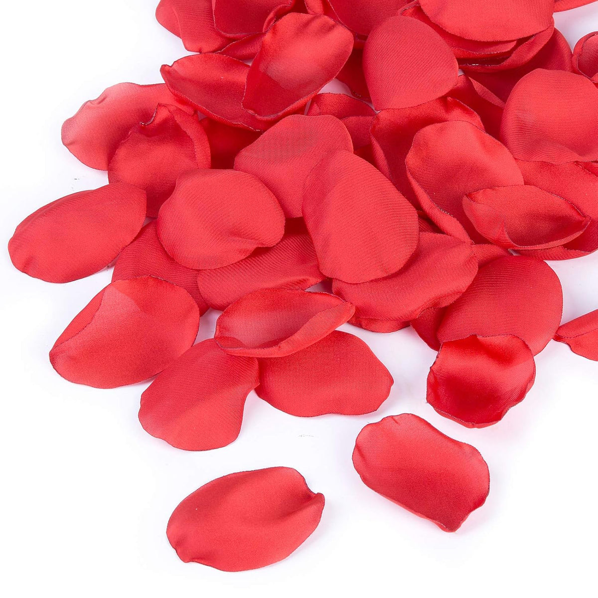 300Pcs Artificial Red Rose Petals For Romantic Night Flower Girl Silk Flower Petals For Wedding Aisle Table Centerpieces Confetti Party Favors Table Decoration(Red)
