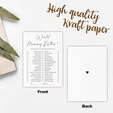 30 Would Mommy Rather Game Cards For Baby Shower - Minimalism White Double-Sided Fill In Advice Cards For Baby Announcement, Gender Reveal, New Parents-To-Be Party Favor & Supplies - C13