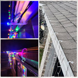 120Pcs Christmas Light Clips Gutter Clips Hooks String Lights Clips Mini Plastic Gutter Hanging Hooks Weatherproof Outdoor Light Clips Holiday Light Clips For Halloween Christmas Decoration (White)