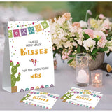 How Many Kisses Bridal Shower Game, Cactus Bridal Shower Sign And 50 Cards, Bridal Games For Showers, Engagement Party Games, Wedding Shower Decor, Bridal Shower Gifts For Couples,6