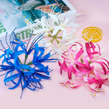 5 Pcs Spider Lily Artificial Flower Heads Real Touch,Stemless Faux Spider Lily Flower Heads For Home Decor Diy Wedding Table Garden Party Decor (Blue)