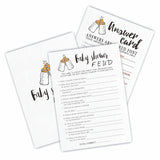 Baby Shower Game Cards, 30 Popin Bottle Theme Baby Shower Feud, 5 X 7 Inches Double Sided Fill-In Game Cards For Boys Or Girls, 30 Cards & 1 Answer Card, Party Favor & Supplies-Bbyx-B06