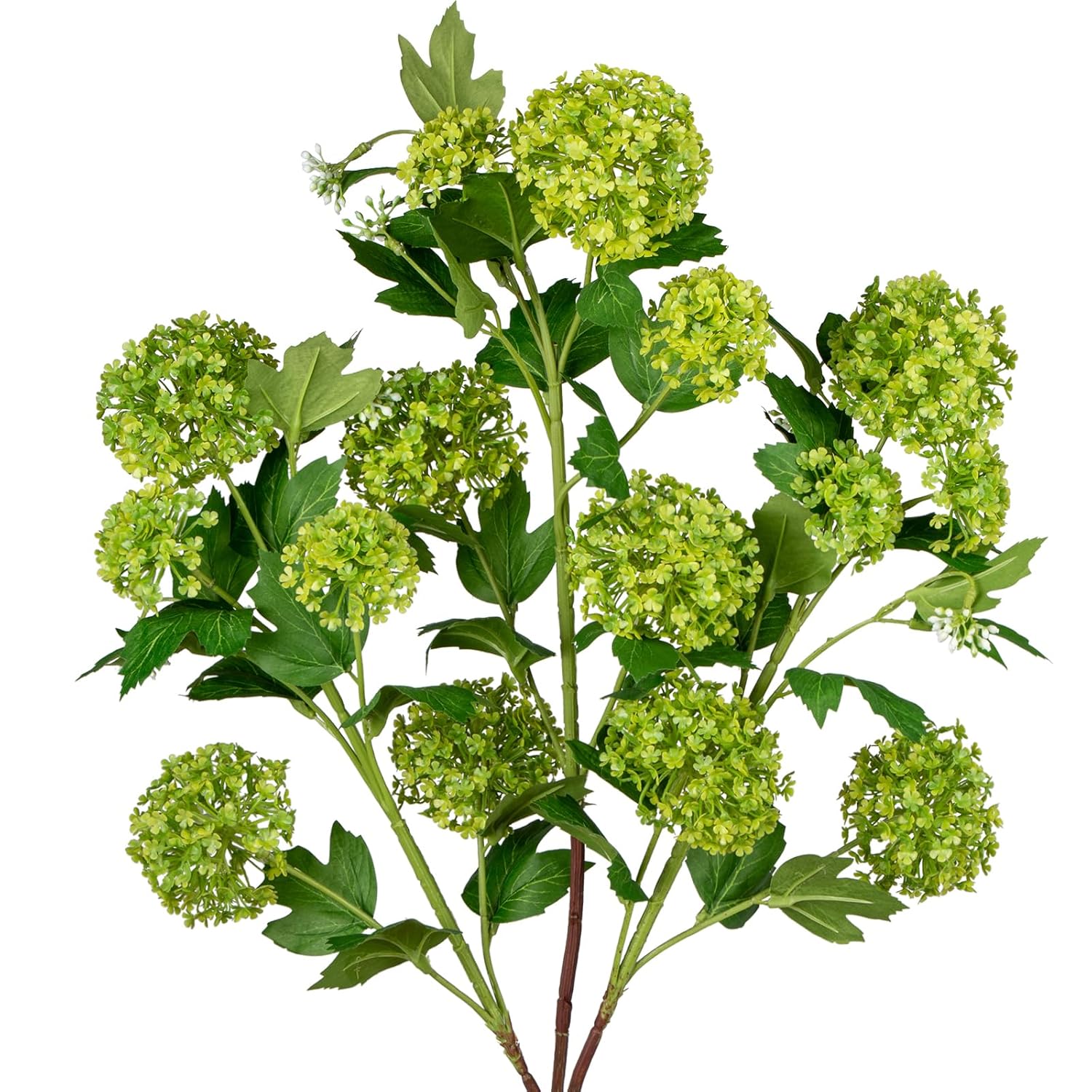 Faux Hydrangea Flowers 31" Green Artificial Hydrangea Spray With 5 Flower Heads, 3 Per Bag.Faux Hydrangeas Plastic Flowers Fake Hydrangeas For Indoor Outdoor Wedding Table Centerpieces Decor