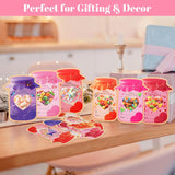 Valentines Day Cards 54 Pack Jars Happy Valentines Mason Jar Cards For Student Classroom Prize Party Favors Exchange Gifts (Candy Not Included)