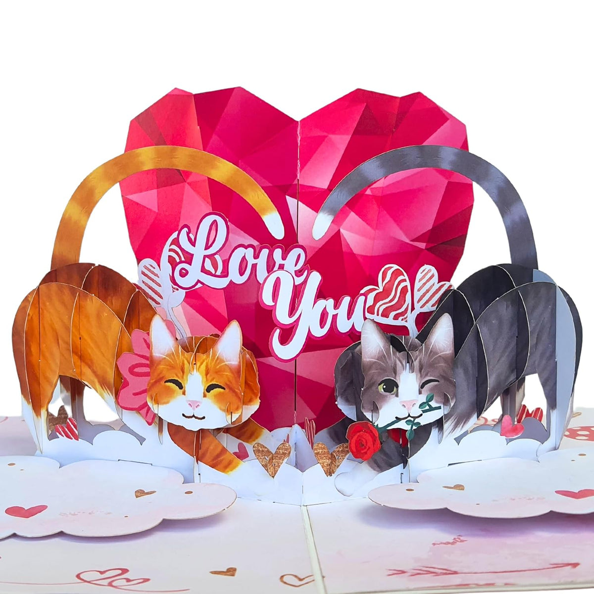 - Romantic Cat Valentines Card, 3D Couple Cat Pop Up Valentines Day Card For Wife, Husband, Him, Her, Girlfriend, Boyfriend, Adults | 6X8 In Valentine Pop Up Cards With Envelope Valentine'S