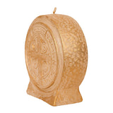 San Benito Candle Protects The Family Union, Decorative, Religious Candles With White & Golden Design - Perfect For Baptism, Wedding, Gifting & More - Traditional Christian Candles